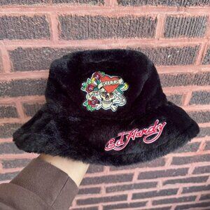 Ed Hardy Women's Black Hat